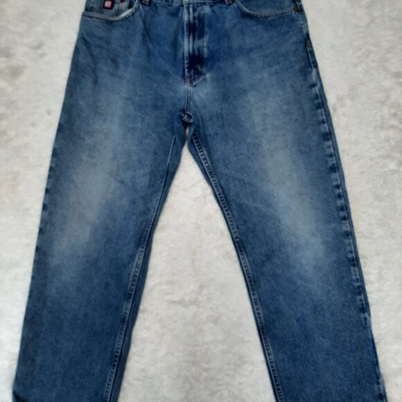 Vintage Chaps Ralph Lauren Man's Blue Relax Fit Straight Legs Denim Jeans 36/34 - Picture 3 of 10